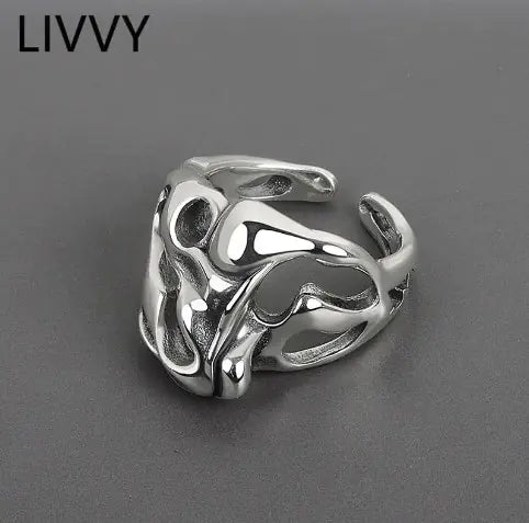 Irregular Hollow Surface Ring
