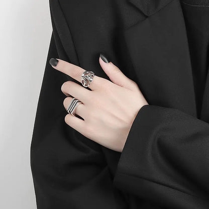 Irregular Hollow Surface Ring