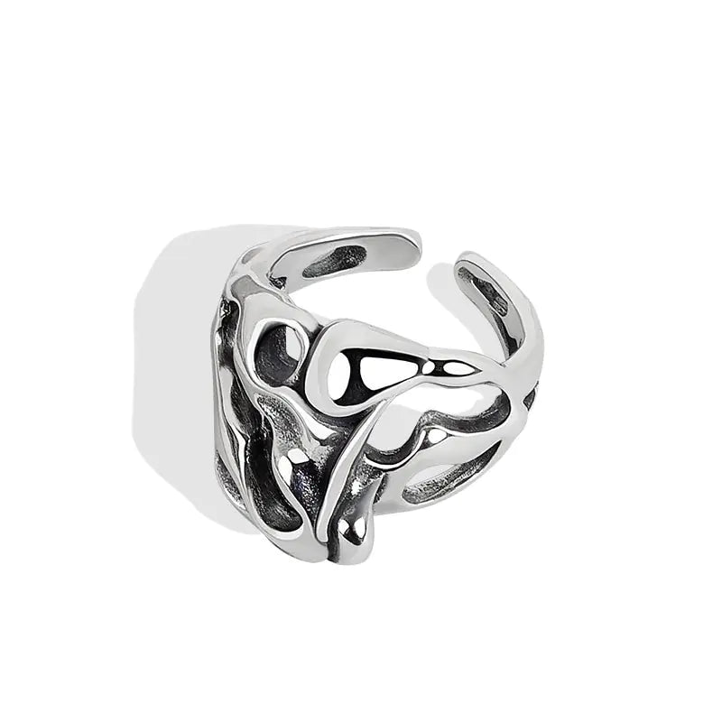 Irregular Hollow Surface Ring