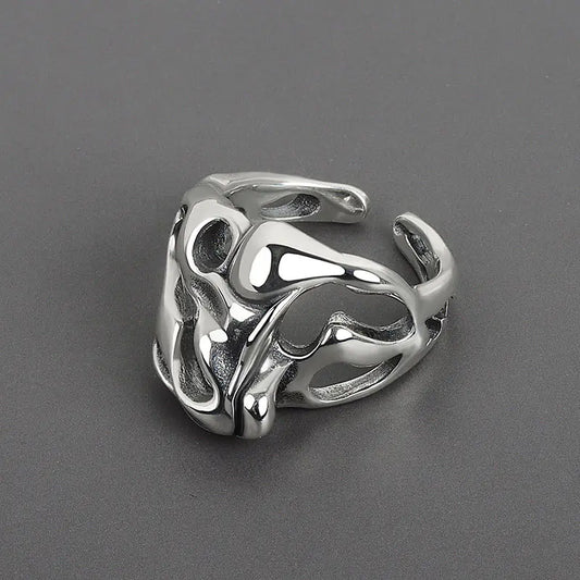Irregular Hollow Surface Ring