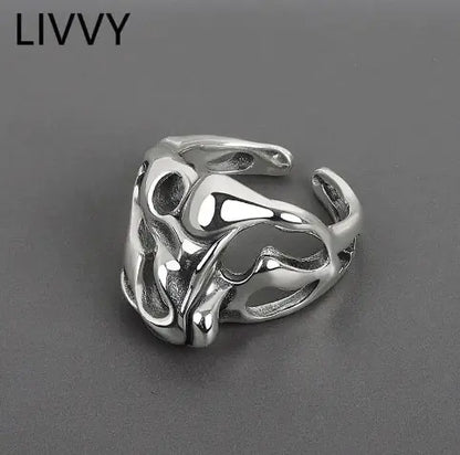 Irregular Hollow Surface Ring